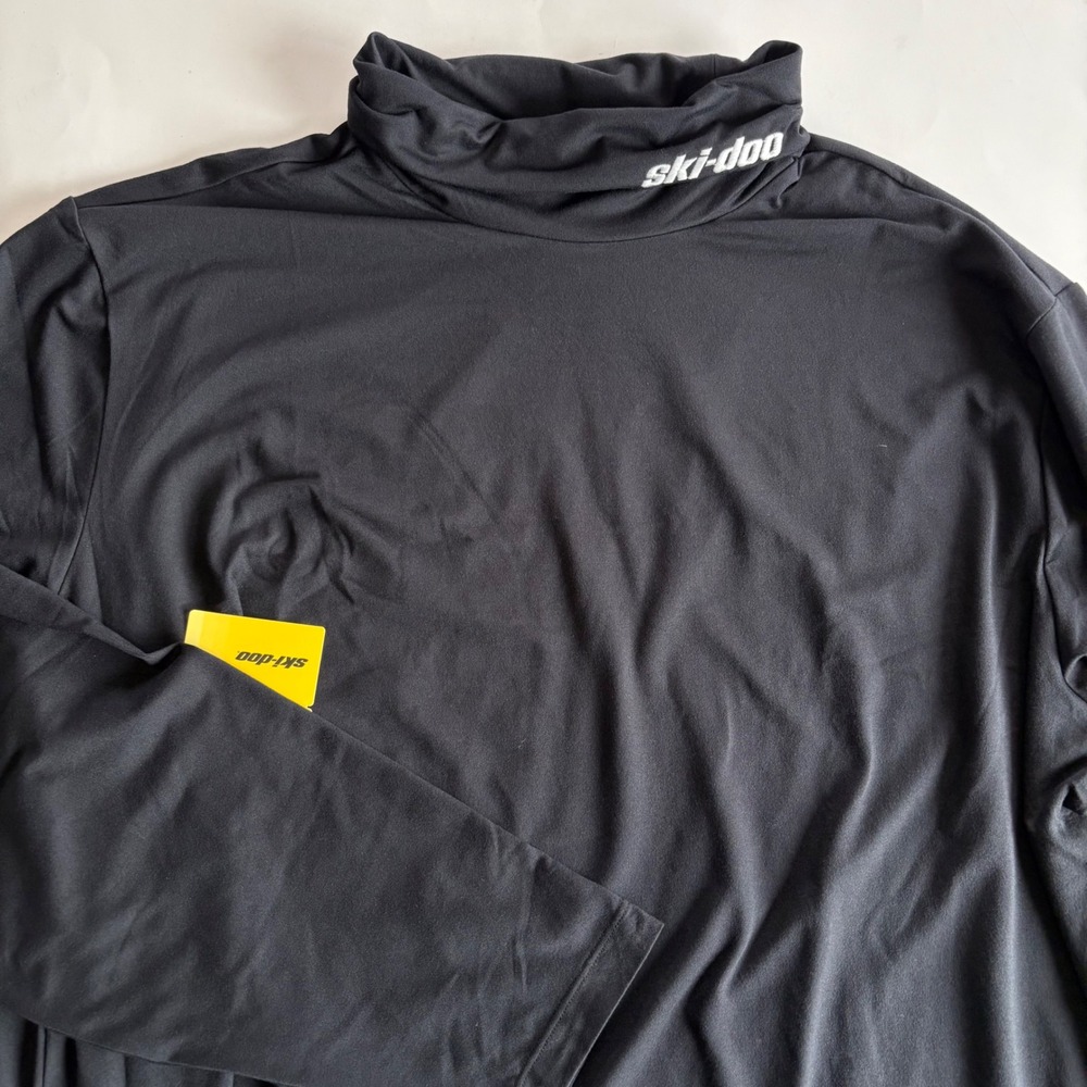 Ski-Doo‎ Men's 2XL Black Turtleneck Long Sleeve Moisture Wicking Layering NEW